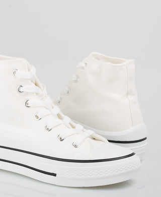 KRISP Platform Canvas High Top Trainers (16294)