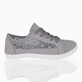 KRISP Crochet Panelled Plimsoll Trainers (3297)