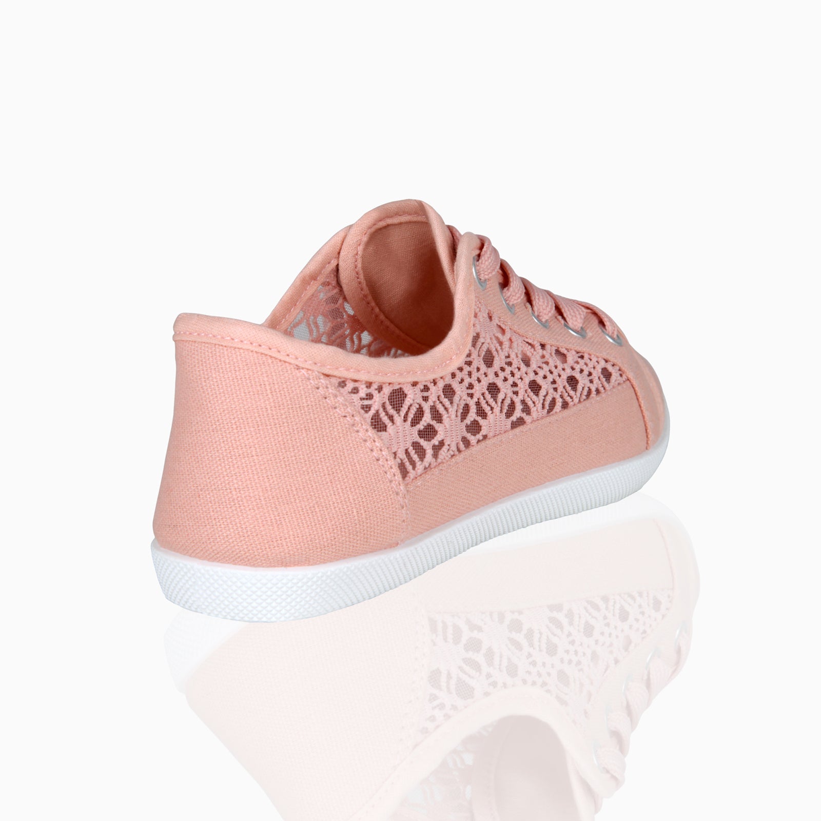 KRISP Crochet Panelled Plimsoll Trainers (3297)