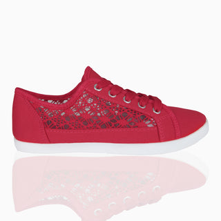 KRISP Crochet Panelled Plimsoll Trainers (3297)