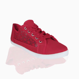 KRISP Crochet Panelled Plimsoll Trainers (3297)