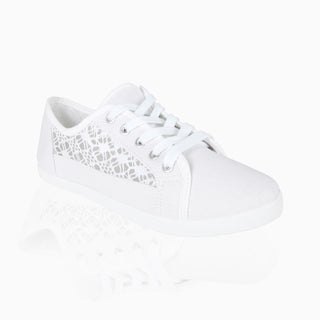 KRISP Crochet Panelled Plimsoll Trainers (3297)