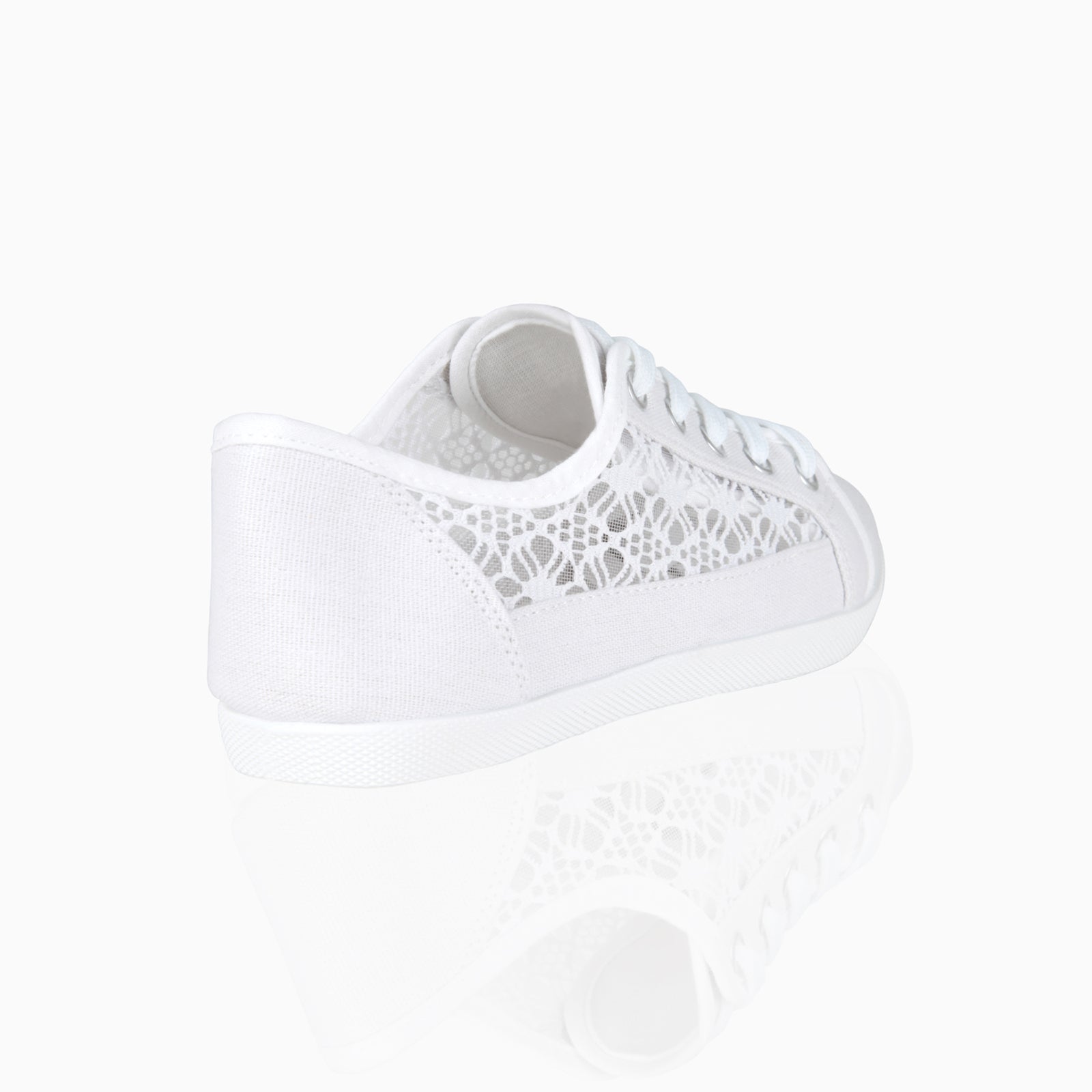 KRISP Crochet Panelled Plimsoll Trainers (3297)