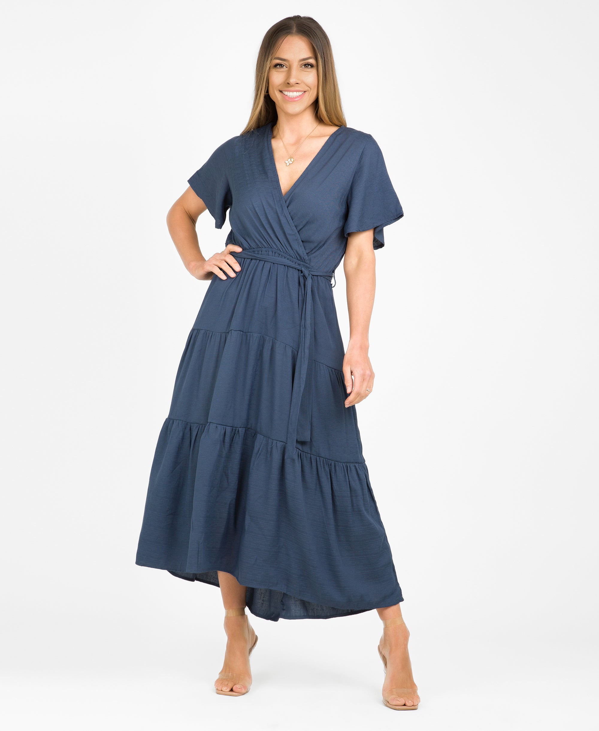 KRISP Plain Tiered Wrap Front Summer (10992)