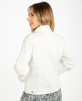 KRISP White Button Front Classic Denim Jacket (10993)