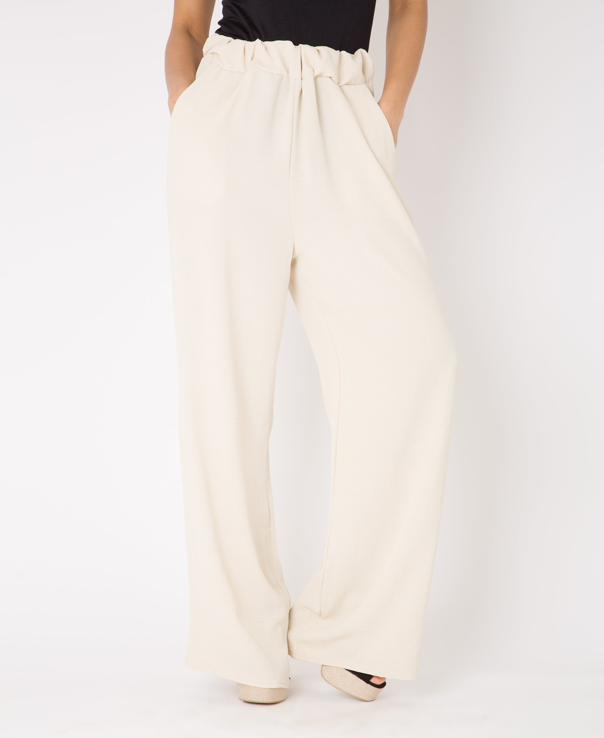 KRISP Wide Leg Pull On Summer Trousers (11029)