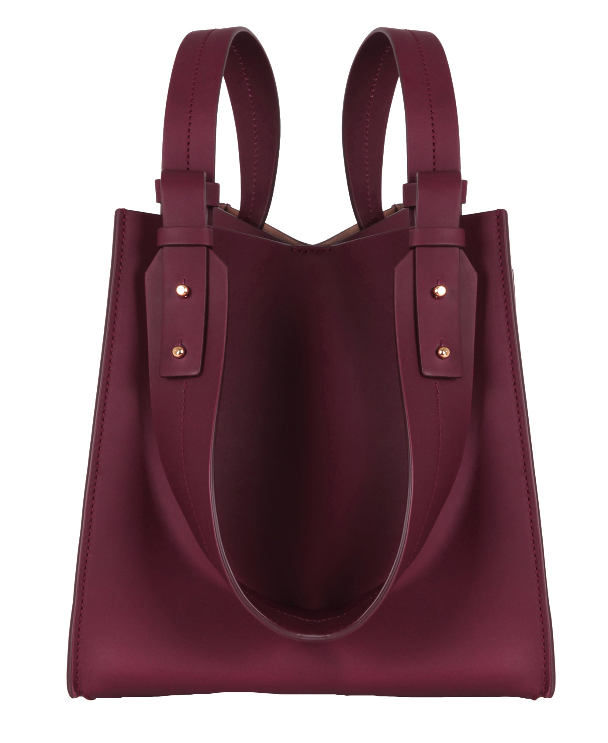 Sophie Hulme Large Albion Cube Bag, Oxblood/Aubergine (4668)