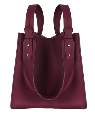 Sophie Hulme Large Albion Cube Bag, Oxblood/Aubergine (4668)