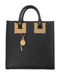 Sophie Hulme Square Albion Bag, Black/Gold (4679)
